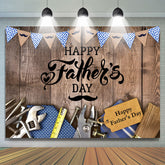 Lofaris Wooden Blackboard And Tool Happy Fathers Day Backdrop